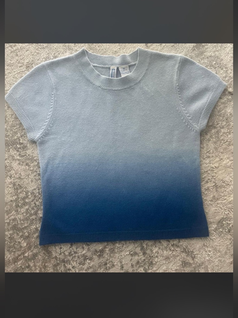 Smart Set Girls Blue Ombre Short Sleeve Sweater Top